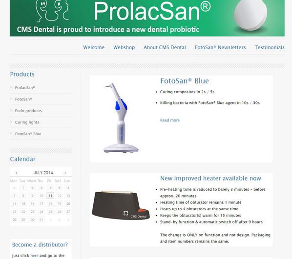 The frontpage on our website! Feel free to have a look and read about our newest #LAD light #fotosanblue #summer