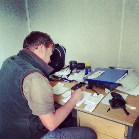 oakingtondig's tweet photo. It's not all about mud and trowels for our directors,  some important number crunching happens too! #dayofarch http://t.co/pzKz8GT43j
