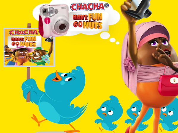 ChaCha_Cokelat's tweet photo. Mau Instax camera gratis? Twitpict foto gokil bareng pack ChaCha sekarang! Eits, follow dulu keleus... #HvFunGoNuts http://t.co/juSfUzprrA