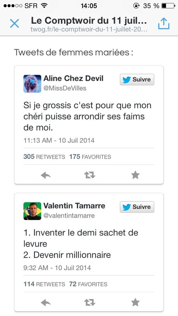 valentintamarre's tweet image. Putain comment @TwogFr sait que je suis une femme mariée ??