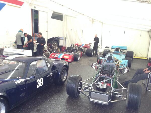 chevronb28's tweet photo. Cars ready for bed and ready for racing tomorrow at brands #f5000, f2, guards trophy, Derek bell trophy http://t.co/CCzSLloPFj