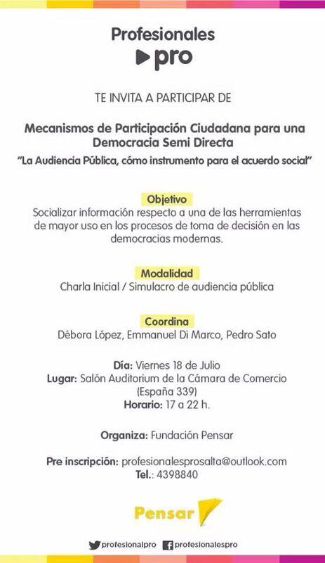 merluquin's tweet photo. Los invitamos a la charla de @PROFPROSALTA cc: @ProSalta @delosriospro http://t.co/RY9shz9IQk