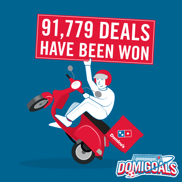 Dominos_UK's tweet photo. When Hernandez scored, 500 deals were won in 22 seconds!
Download the #Domigoals app and you could be a winner too! http://t.co/vQ9QNWvX1I