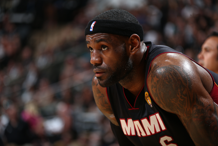 SportsCenter on X LeBron James in 4 years w Heat 4 NBA Finals 2 NBA Titles 2 MVPs 2 Finals MVPs 26.9 PPG 7.6 RPG 6.7 APG http t GspDFvxr0W X