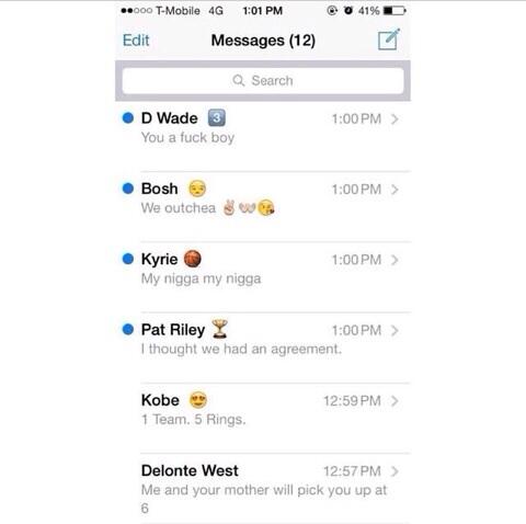 TylerDJordan's tweet image. Lebron messages like