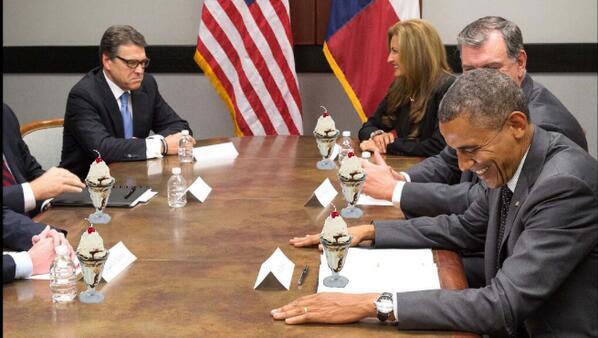 chronmason's tweet photo. This one's my fave so far. ("Worst meeting in a month of sundaes.") #grumpyrickperry. http://t.co/cKlrr5lPgr http://t.co/QfV9opxwj5