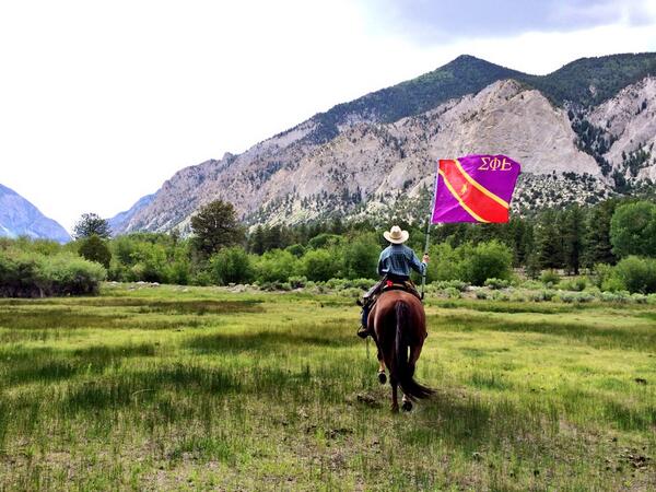 Photo of the Week: <a href="/SigEp_OSU/">Sigma Phi Epsilon</a> brother <a href="/LeviClose/">Levi Close</a> horseback riding in Colorado! #SigEpJourneys