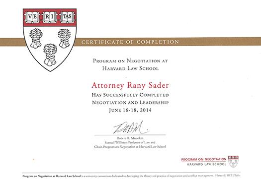 harvard law degree certificate