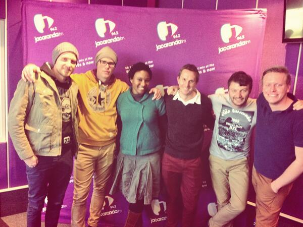 jacarandafm's tweet photo. Thanks @monArkband @FrankieFire @RozMcK for an awesome #FridayLive! http://t.co/tILGUu6CwA