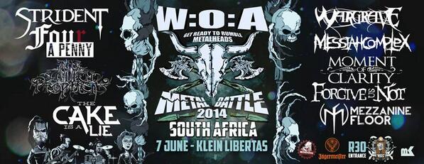 PsyFinch's tweet photo. @TFP_band Most impressive gig was probably metal massacre, awesome opportunity to be in Wacken Open Air SA! So proud! http://t.co/ZPMdx9002r