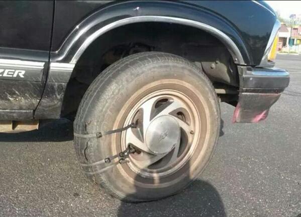 redriderbob's tweet image. @AutoCritic now that's a Detroit quick fix. #flattire #patchkit