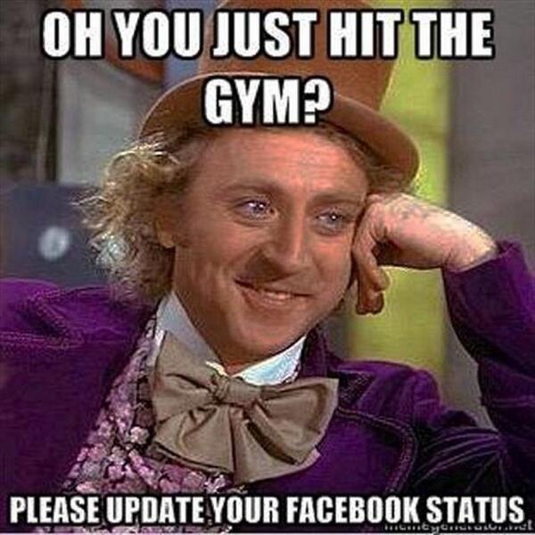 MensHumor's tweet photo. Oh, you just hit the gym? http://t.co/h0Usp3QSIj
