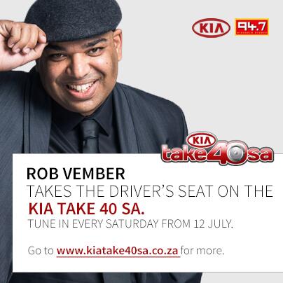 947's tweet photo. Thanks for joining us for @Rob_Vember's KIA #Take40SA debut! Check out the chart here: http://t.co/I5M05j0aIY http://t.co/kkSbbVpIEl