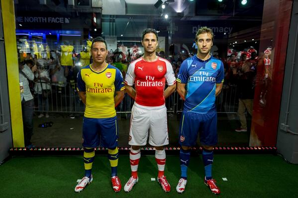 AFTVMedia's tweet photo. @arsenal #PumaKitLaunch @m8arteta @19SCazorla http://t.co/m9muKtFQ2w