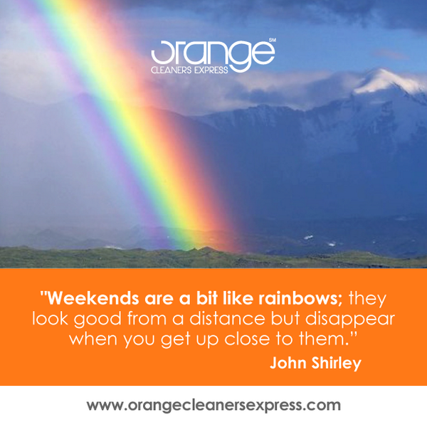orange_cleaners's tweet image. ¡Ya se acerca el fin de semana! #OCExpress #DryCleaners