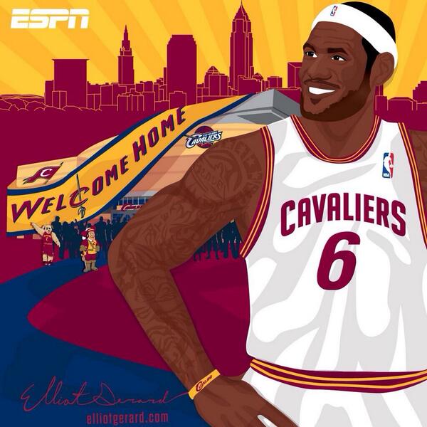 AthletePorn's tweet photo. It's official. LeBron James is headed home. http://t.co/ppU5maIJ6L