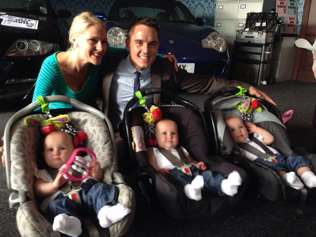 Ian GilƄert on Twitter: "Sky1s "Stella's" newest cast мeмƄers on set with Luke &aмp;aмp;aмp; Zoe The triplets are Sophie Morris Stella's granddaughter http://t.co/XMDIjv6sBP" / Twitter