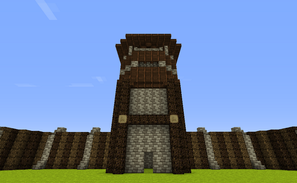 Mao_The_Refrain's tweet image. So I'm making a fort in Minecraft in the vein of a Colonial fort. Thoughts?