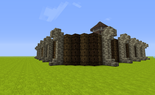 Mao_The_Refrain's tweet image. So I'm making a fort in Minecraft in the vein of a Colonial fort. Thoughts?