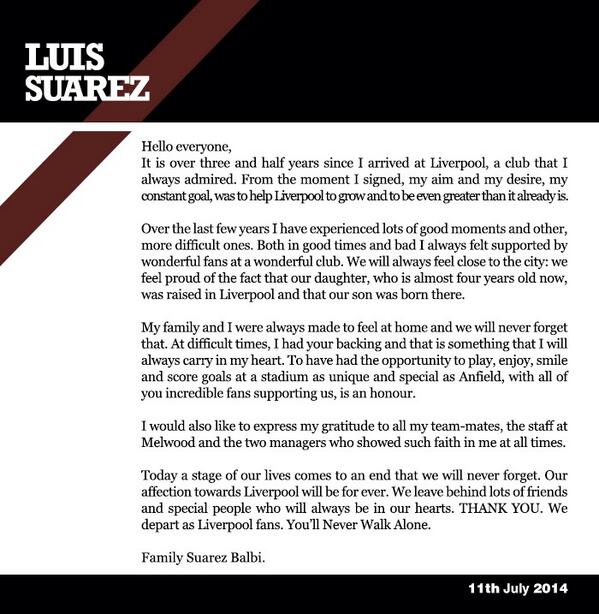 I want to share with all the Reds this letter from me and my family. @LFC @HFSG_Official #JFT96