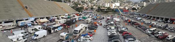 Impresionante: así está ahora el sambódromo de Río de Janeiro esperando por #ARG (foto mía).