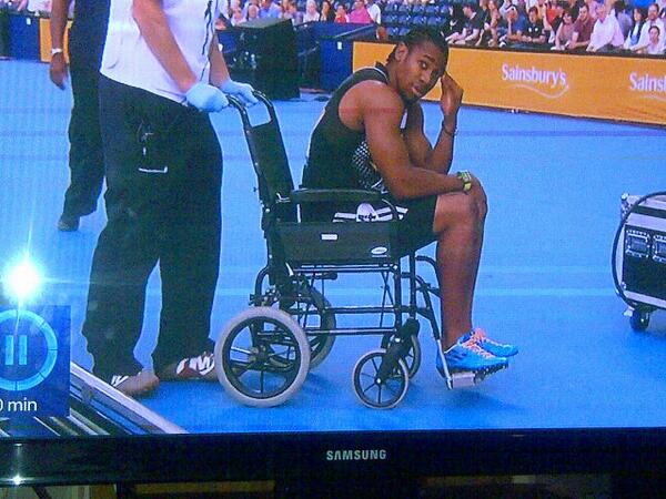 AndyBarrow2012's tweet photo. Yes Yohan, I'd be embarrassed if I was sitting in that! #BeastFail #glasgowdiamondleague http://t.co/obogGkdKIm