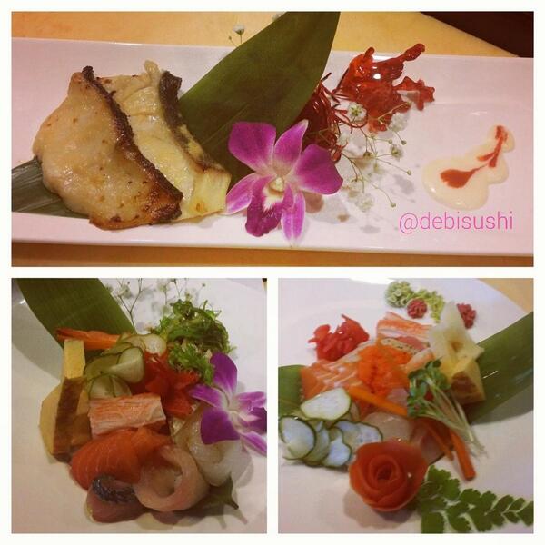 DebiSushi's tweet photo. Chirashi &amp; miso cod &amp; halibut ♡♡ http://t.co/8UIfGhfxTW