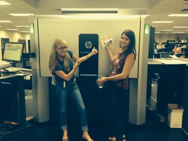 Visiting <a href="/Shapco/">Shapco Printing</a>'s new location with materials hot off the press! #weworkFridays