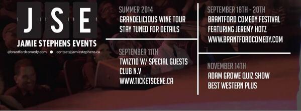 brantfordcomedy's tweet image. Coming up this year! #BtfdComedyFest