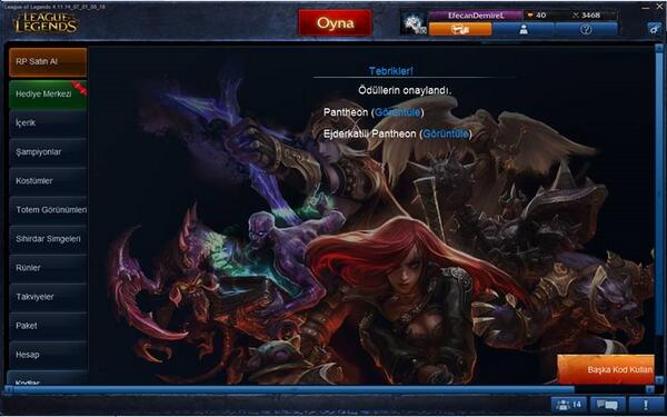 HDPatron's tweet photo. #RiotWardSkin #dragonslayerpantheon 2. Kodumuz + 125 Takipci Oldugunda Paylaşılıcaktır. ( Bizde Yalan Yok ) http://t.co/1fnLMDGhth