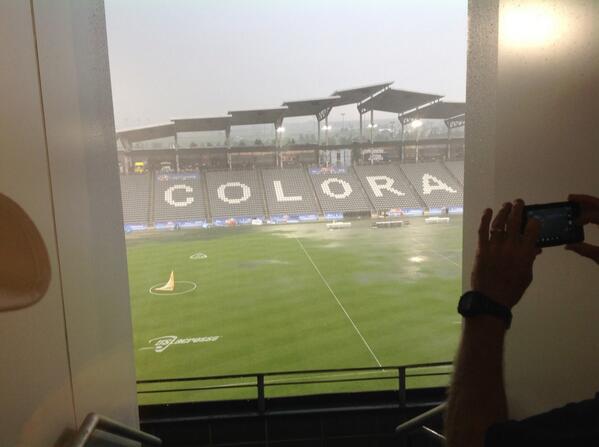 Game time Denver - monsoon delay!#Englax2014@EnglandLacrosse