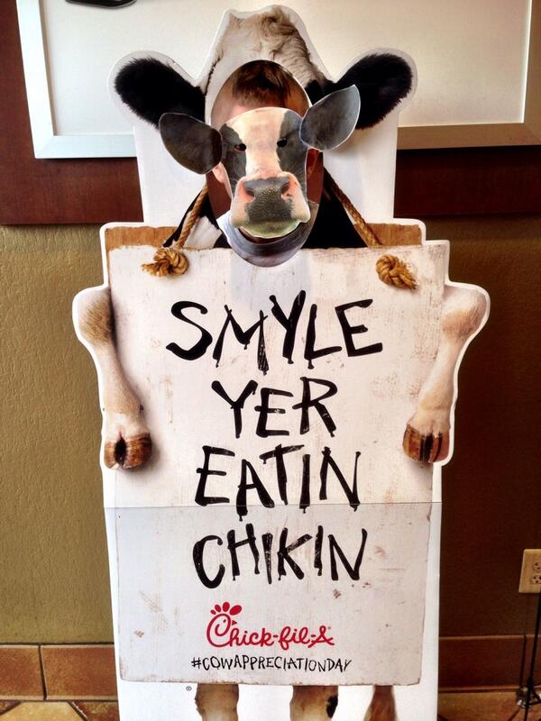 wonderturtle's tweet image. Double cow! DOUBLE COW! What does it mean? #chickfila #CowAppreciationDay