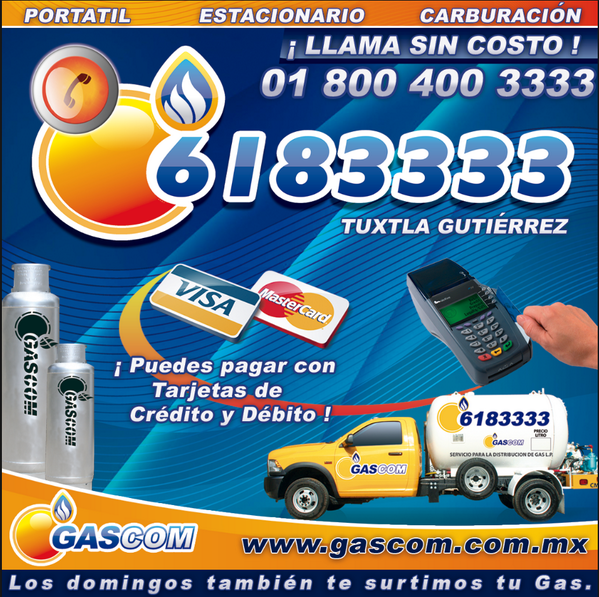 Atenciongascom's tweet photo. ¡Buenos días!  Recuerda realizar tus pedidos al 61 83333 
http://t.co/2qW7KdTJA0