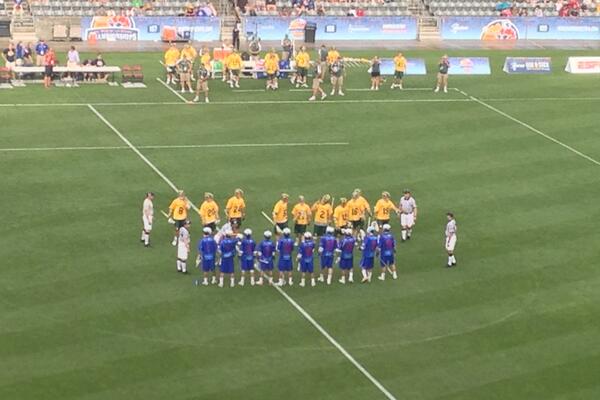 USALMag's tweet photo. Live on @ESPN3 and our blog, #WorldLax Blue Div play between @laxaus and @JapanLacrosse | http://t.co/VlKNiVh5eA http://t.co/ekh0SFp6MQ