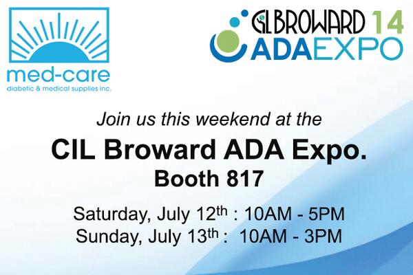 MedCareDiabetic's tweet photo. Event this weekend:

CIL Broward ADA Expo
#CILBrowardADAExpo http://t.co/rrdkHJjsOa http://t.co/Kwinmy99e8