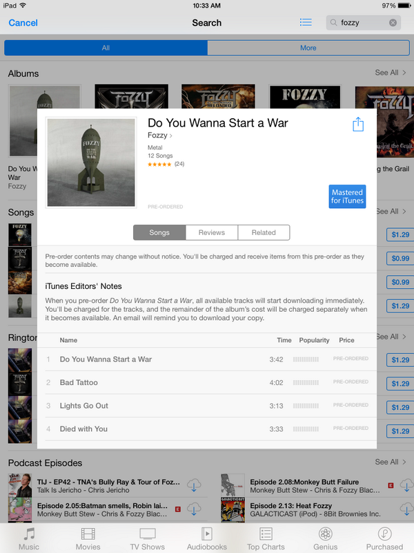 FOZZYROCK's tweet photo. FOLLOWED! “@WWEFrontRow: I have #LightsGoOut stuck in my head! Can’t wait to hear the rest of the album  #preordered http://t.co/K3JgppC3qs