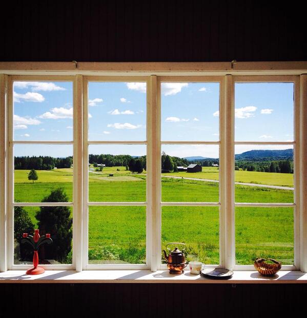 View from a window in Northern Sweden #ChildhoodSummer