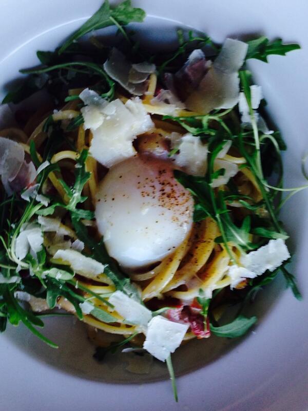 MBigattini's tweet photo. @MiradoroResto @TinhornCreek Best carbonara I've had thanks Jeff and amazing Cherry Sangria Cheers Manip http://t.co/UU3a2czvuh