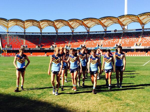 Full time! Rams 15.14 (104) to Tasmania 1.6 (12). We did it... Undefeated in Div 2 U16 Nat Champs!