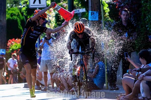residualimage's tweet image. My favourite shot form the #TdWR2014 Hill Climb. The Optum Team having some fun #Cycling #WhiteRock