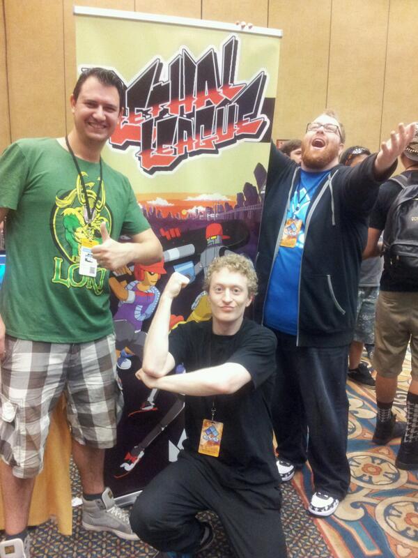 ReptileGames's tweet photo. Lethal League also approved by @JesseCox #Evo2014 #bestposes http://t.co/4YEF6b0oyJ