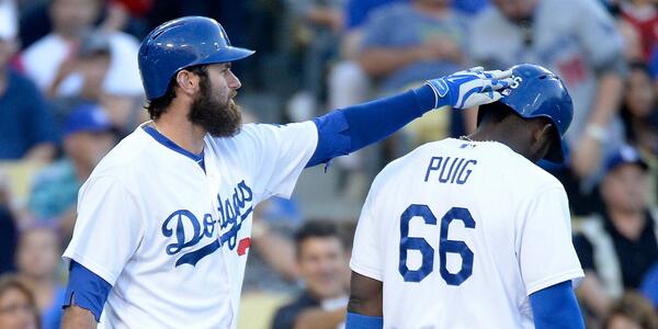 Dodgers's tweet image. #Dodgers drop Game 2 of four-game set to Padres. Recap: atmlb.com/1rfKRaM