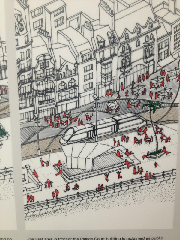 For all you lazy buggers out there.. There's a proposal for trams to be built in Hastings, come by &amp; check it out