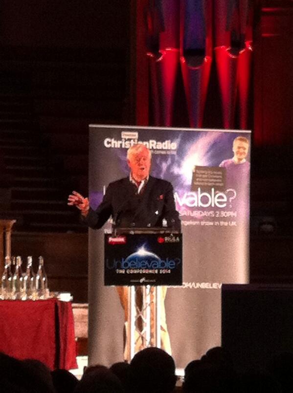 "Engagement, discernment and courage are needed to be in the world but not of it." Os Guinness #unbelievable2014