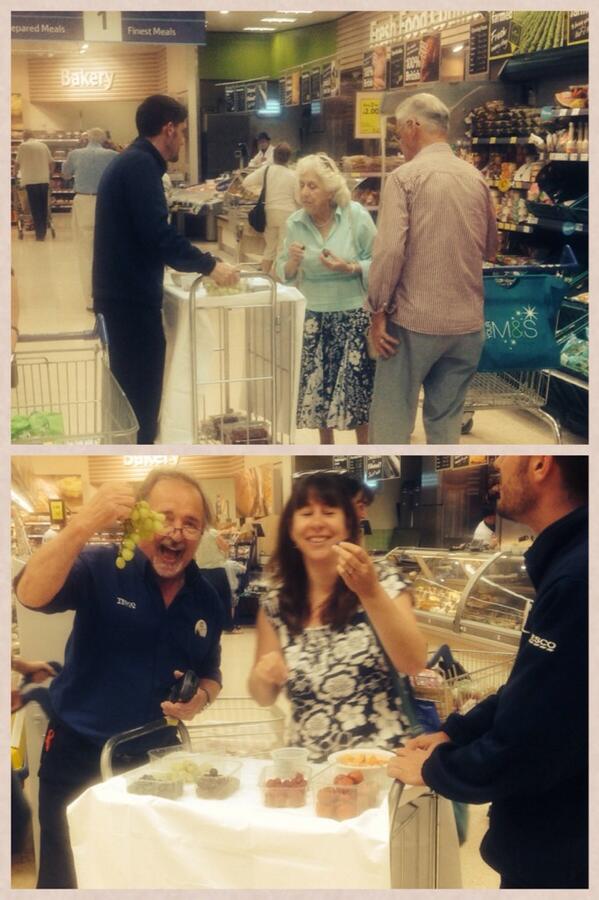 Clozzzeee's tweet photo. Dan giving our lovely customers some produce tasters :) 🍓🍒🍎🍊🍍 @Andephine1@colly75@tesco2048@smokedandcured@psnixon http://t.co/Tgrcq9h5e5
