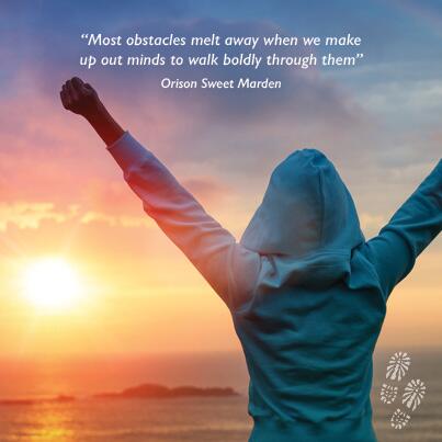 capecampbell's tweet photo. "Most obstacles melt away when we make up out minds to walk boldly through them” –Orison Sweet Marden http://t.co/9i096fzKWb