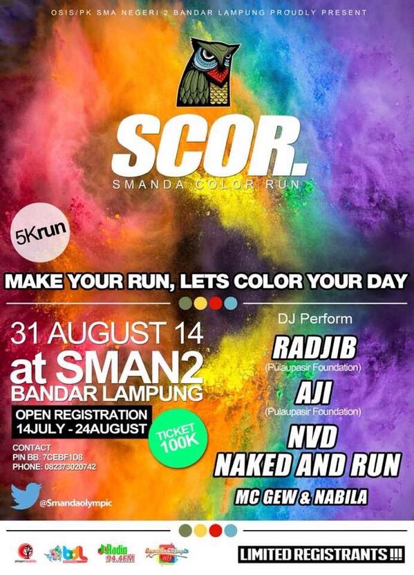NakedAndRun's tweet photo. 31 august will perform at @smandaBDL scor , @FajarJuliawan @electrooby @nabilachrisman http://t.co/kIs4p9ZBCN