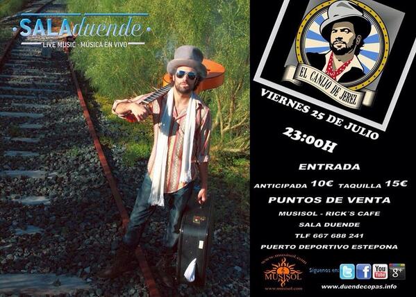 SalaDuende's tweet photo. No os quedeis sin vuestras entradas!! A la  venta en @Musisolnews @DUENDECOPAS2 @duendecopas @Rickscafeestepo http://t.co/dHvjrtgSbU
