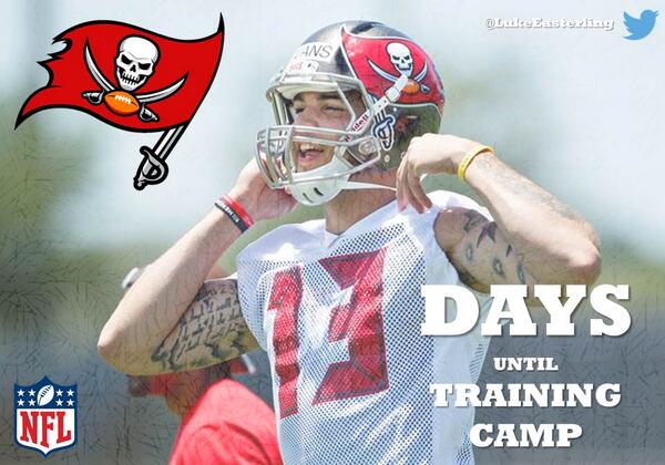 LukeEasterling's tweet photo. The countdown continues, #Bucs fans.  @MikeEvans13_ @TBBuccaneers http://t.co/OlnwnRPVgg