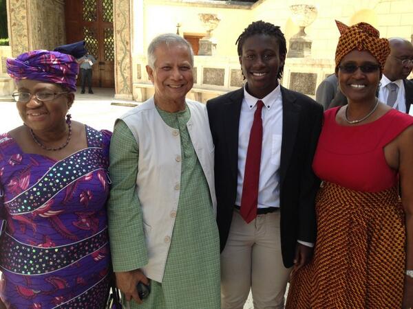 Winnie Byanyima On Twitter Anselm Poses With Nigeria Finance Minister Noiweala Nobel Laureate Mohammadyunus After Lunch With Pope Francis Http T Co 7fhtu5wq4r